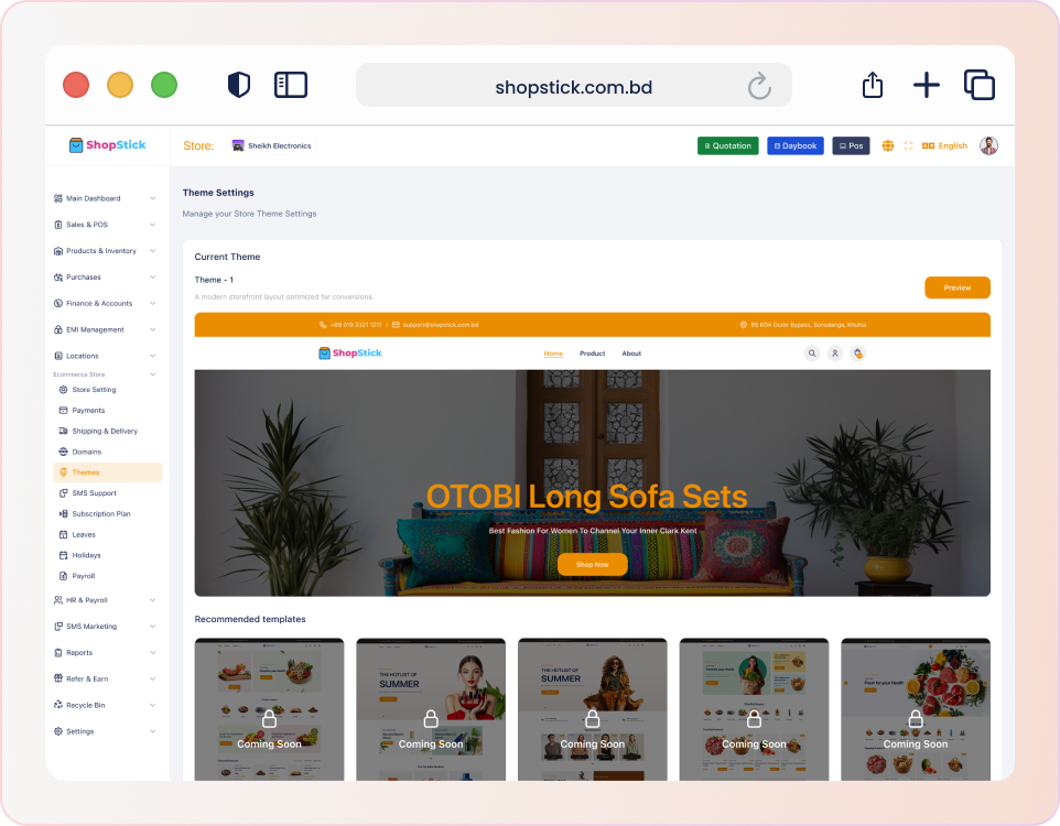 Shopstick website preview