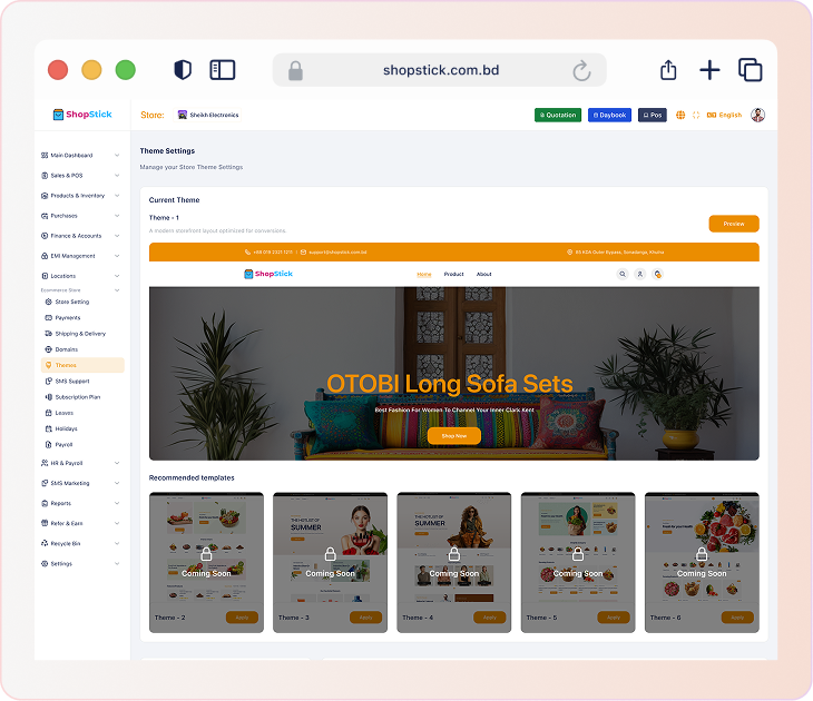 Shopstick domain setup